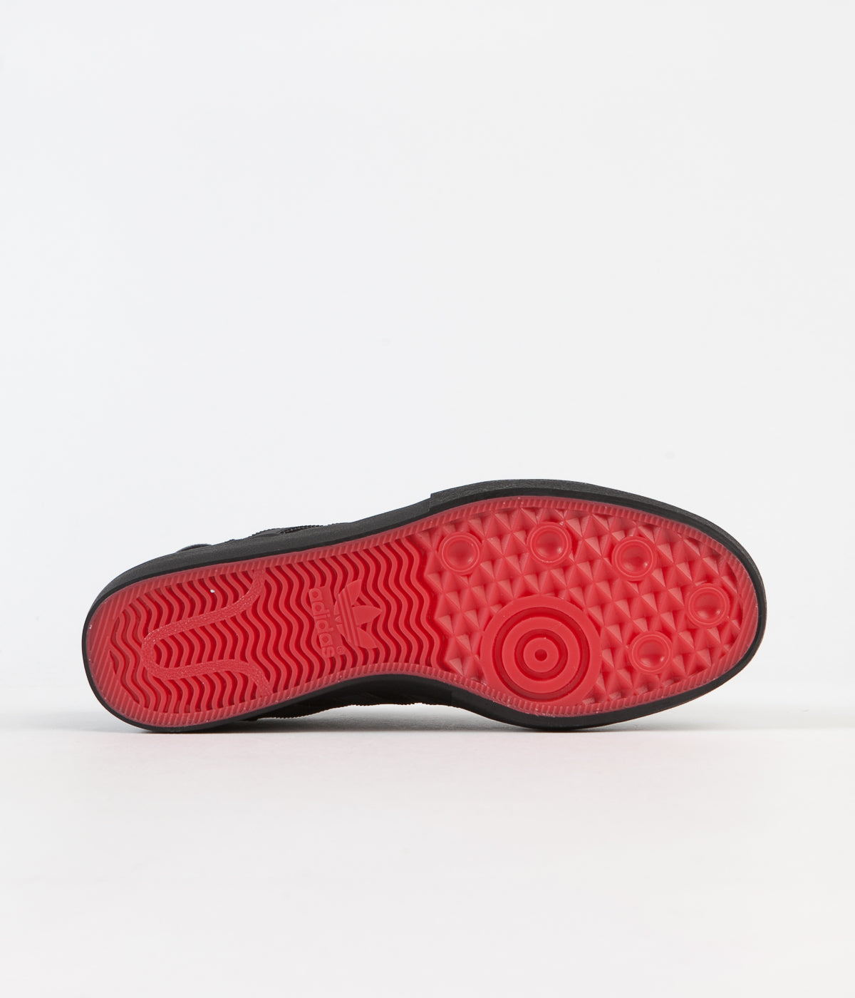 Adidas black best sale red sole