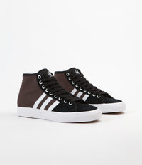 Adidas Matchcourt High RX Shoes Core Black White Brown Flatspot