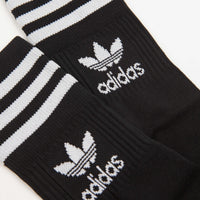 Adidas Mid-Cut Crew Socks (5 Pair) - Black thumbnail