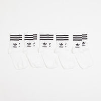 Adidas Mid-Cut Crew Socks (5 Pair) - White thumbnail