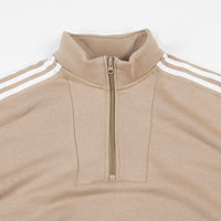 Adidas Modular FLC 2 Quarter Zip Sweatshirt - Hemp / White / Power Red thumbnail
