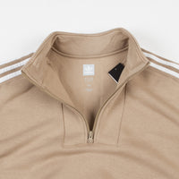 Adidas Modular FLC 2 Quarter Zip Sweatshirt - Hemp / White / Power Red thumbnail