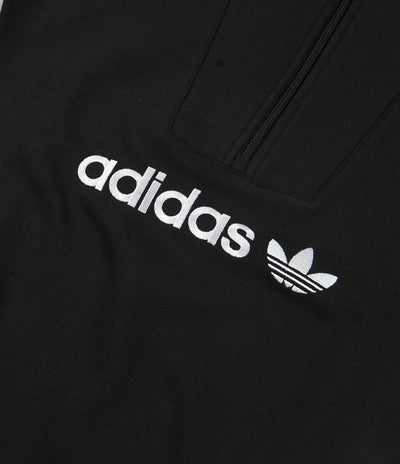 Adidas Modular Quarter Zip Sweatshirt - Black / Clear Onix / White / Off White