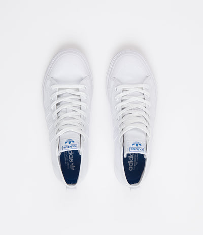 Adidas Nizza Hi ADV Shoes - FTWR White / FTWR White / Bluebird