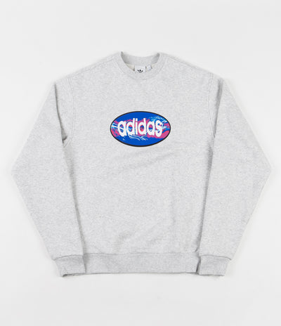 Adidas Oval Sweatshirt - Light Grey Heather