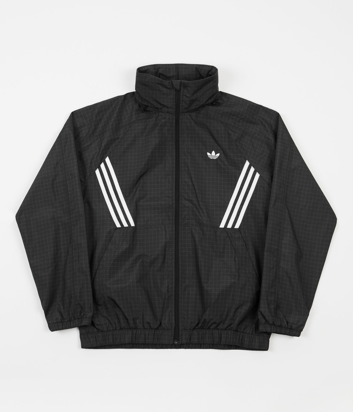 Adidas PB Windbreaker Jacket Black / Grey 6 / White Flatspot