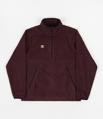 Adidas Polar Anorak Jacket - Maroon / Mineral Red / Signal Green
