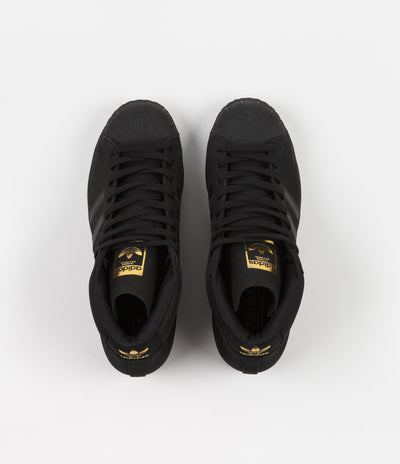Adidas Pro Model Shoes - Core Black / Gold Metallic / White