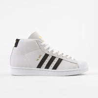 Adidas pro model black white stripes sales