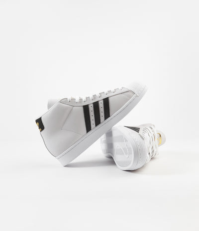 Adidas Pro Model Shoes - White / Core Black / Gold Metallic