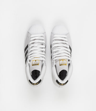 Adidas Pro Model Shoes - White / Core Black / Gold Metallic | Flatspot
