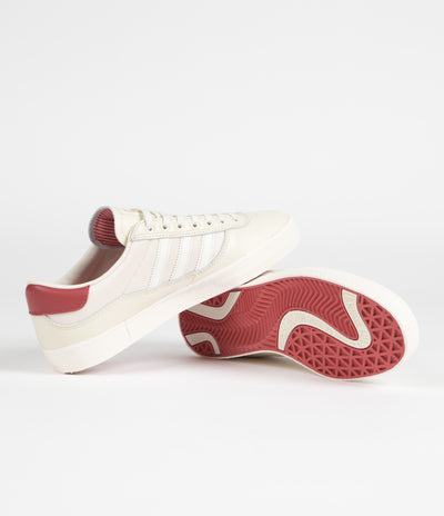 Adidas Puig Indoor Shoes - Cream White / Cream White / Scarlet
