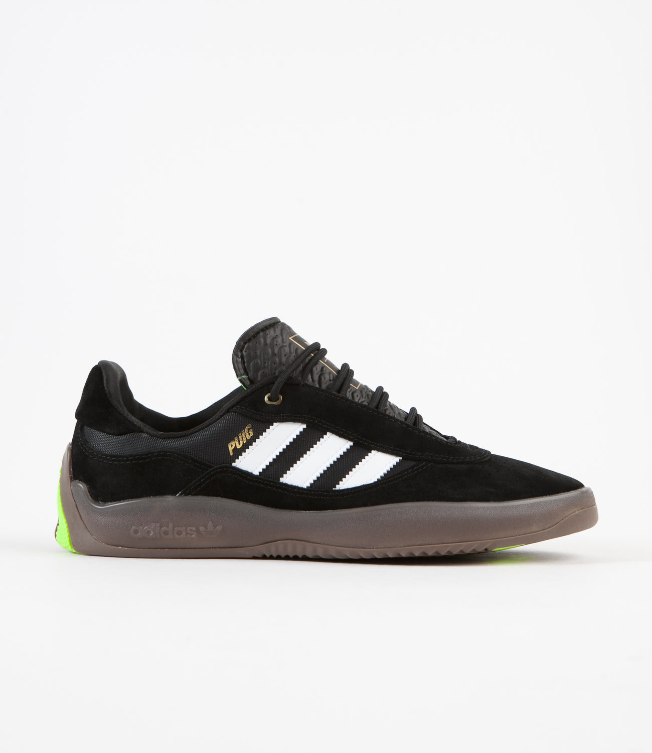 Adidas Puig Shoes Core Black FTW White Gum Flatspot