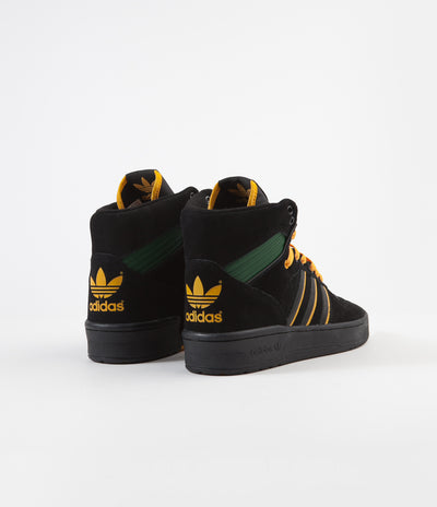 Adidas Rivalry Hi OG 'Na-Kel' Shoes - Core Black / Collegiate Gold / Collegiate Green