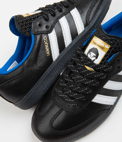Adidas Gino Iannucci Samba ADV Shoes in Core Black and FTWR White / Bluebird