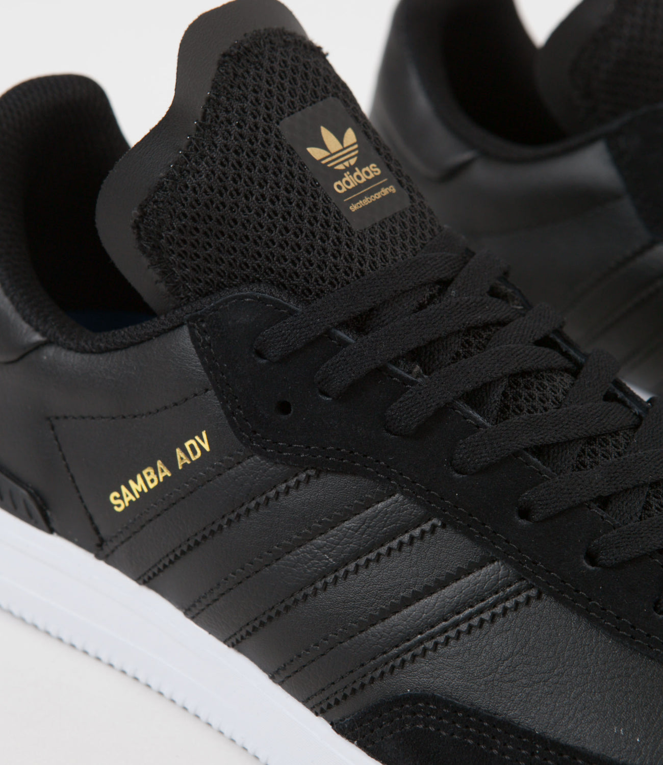 Samba adv skate shoes  black/white/gold metallic new arrivals