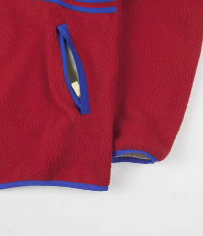 Adidas Sherpa Full Zip Jacket - Power Red / Hi-Res Blue / Haze Yellow