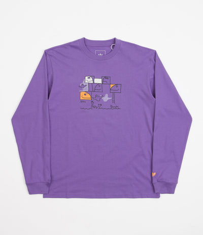 Adidas Shmoofoil Pool Long Sleeve T-Shirt - Purple Rush / Multi