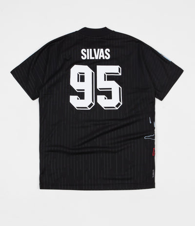 Adidas Silvas Jersey - Black / White / Clear Blue / Scarlet