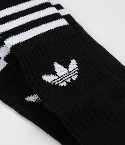 Adidas Solid Crew Socks - Black / White
