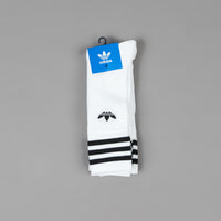 Adidas Solid Crew Socks - White / Black thumbnail