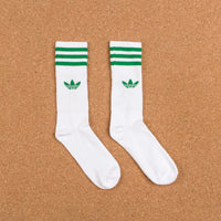 Adidas Solid Crew Socks - White / Red / Collegiate Navy / Green thumbnail