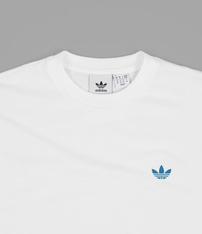 Adidas Speed Graphic Long Sleeve T-Shirt - White / Sonic Aqua