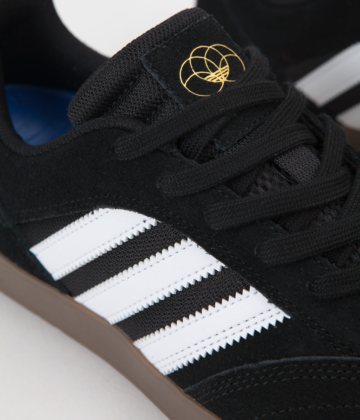 Adidas suciu adv ii top black white & gum shoes
