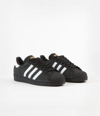 Adidas Superstar ADV Shoes Core Black White Gold Metallic Flatspot
