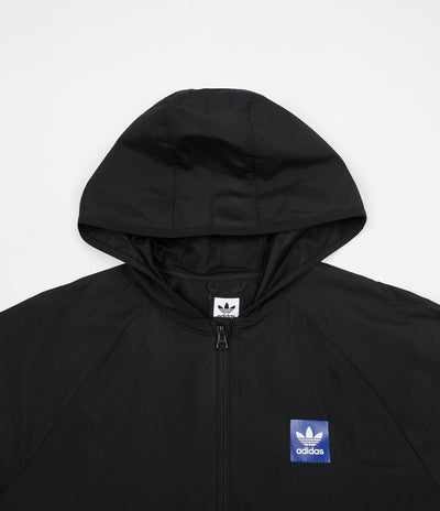Adidas Towning Jacket - Black / White / Active Blue / Active Green