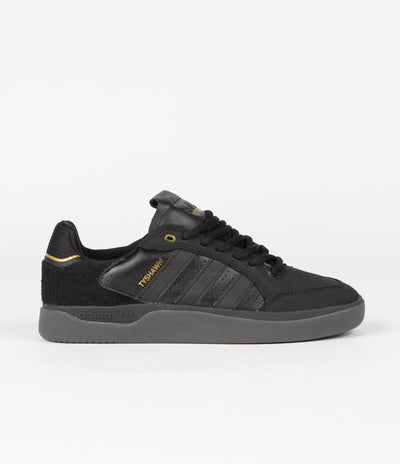 Adidas Tyshawn Low Shoes - Core Black / Core Black / Gold Metallic / C ...