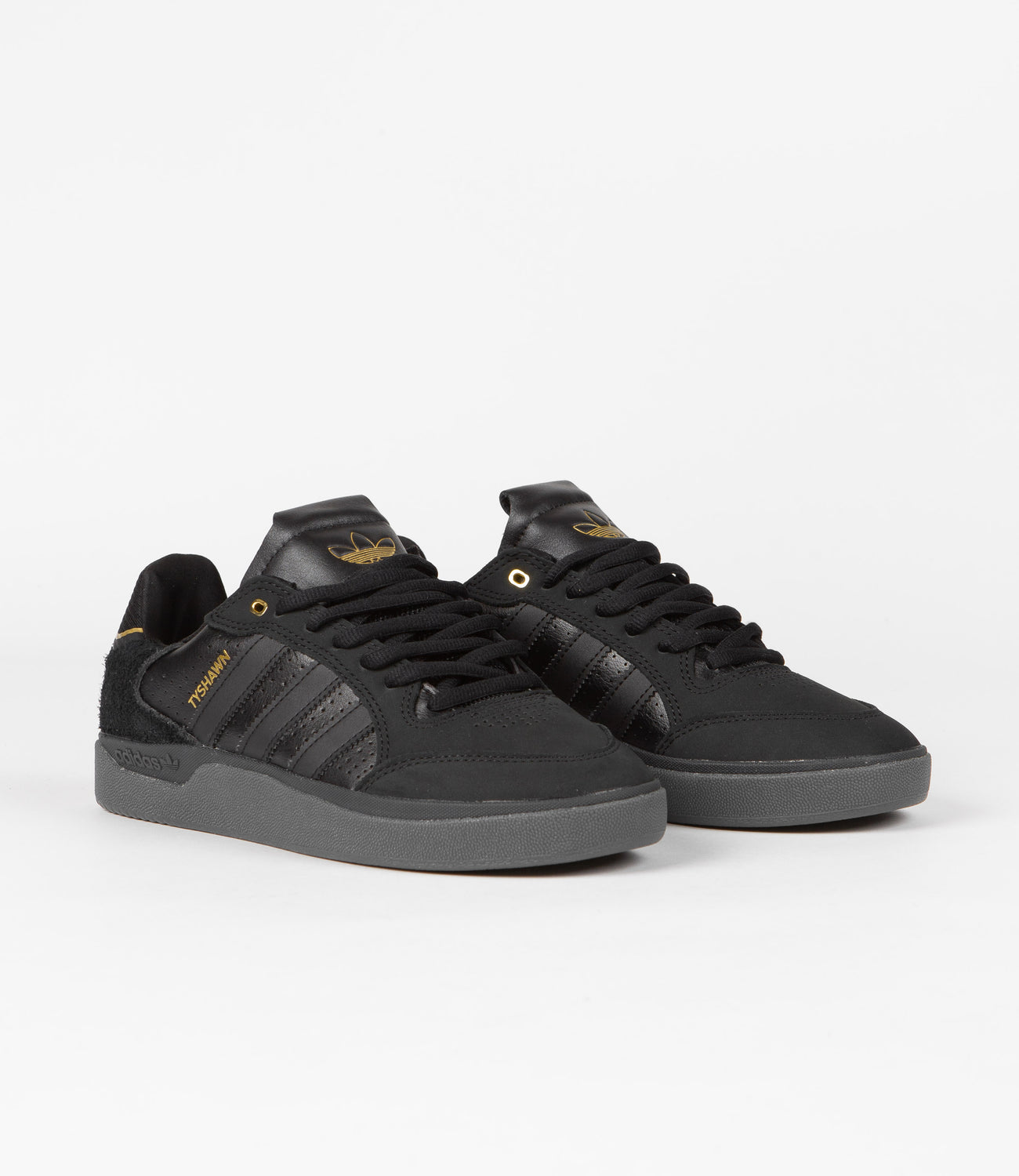 Adidas Tyshawn Low Shoes Core Black Core Black Gold Metallic