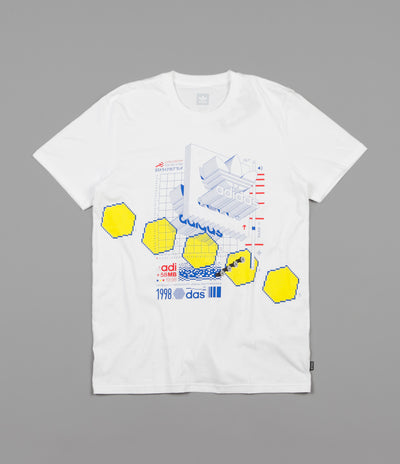 Adidas Vetter T-Shirt - White / Blue / Bright Yellow / Red