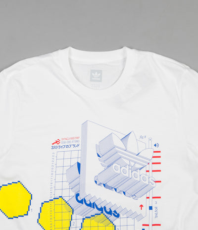 Adidas Vetter T-Shirt - White / Blue / Bright Yellow / Red
