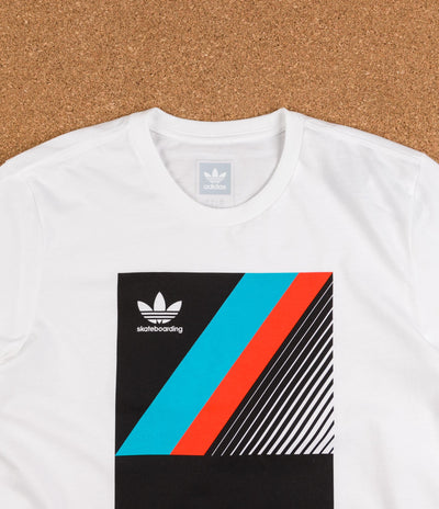 Adidas VHS Block T-Shirt - White / Black / Energy Blue / Energy