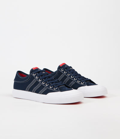 Adidas x Bonethrower Matchcourt Shoes - Collegiate Navy / White / Red