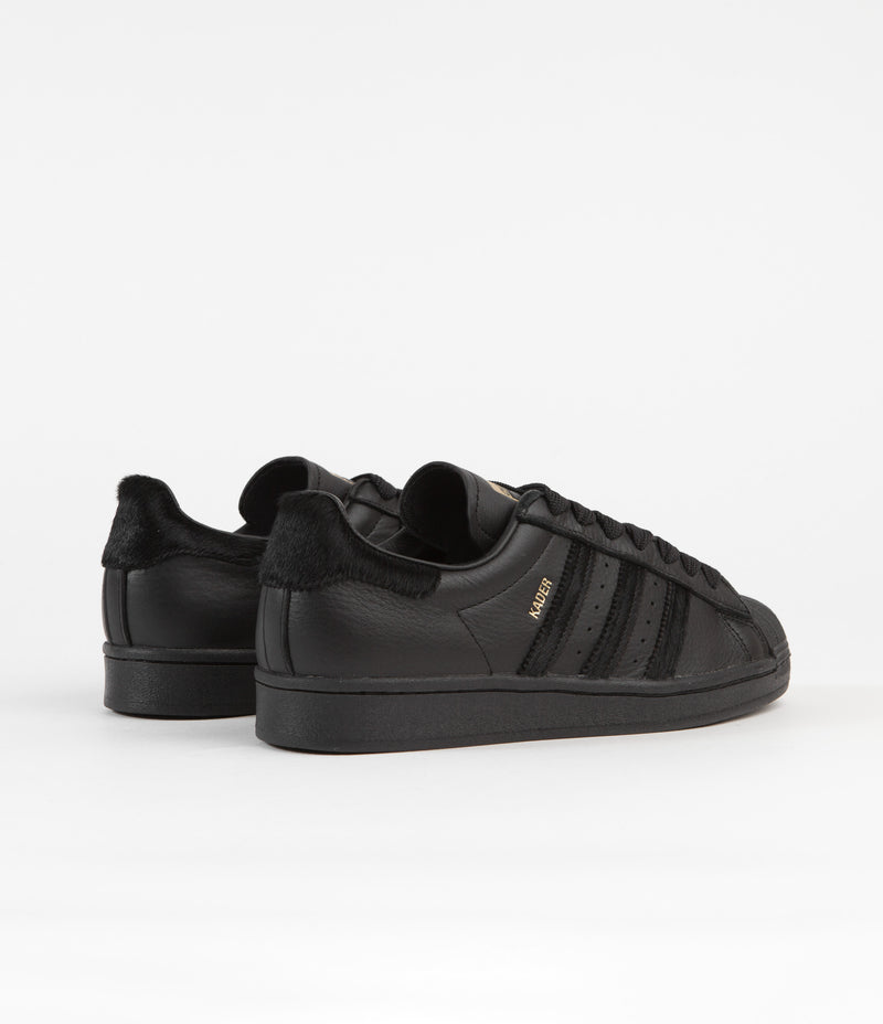 Adidas x Kader Superstar ADV Shoes - Core Black / Core Black / Gold Me ...