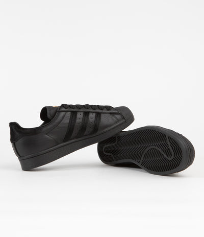 Adidas x Kader Superstar ADV Shoes - Core Black / Core Black / Gold Metallic