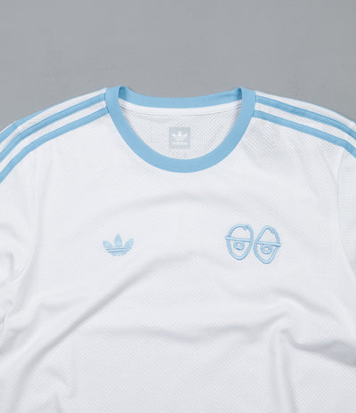 Adidas x Krooked Long Sleeve T-Shirt - White / Clear Blue