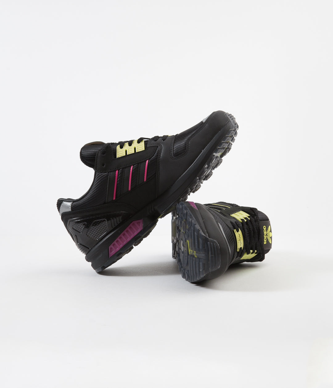 Adidas x Metropolitan ZX 8000 Shoes Core Black Yellow Tint Custo Flatspot