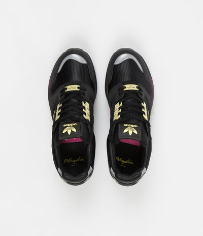 Adidas x Metropolitan ZX 8000 Shoes - Core Black / Yellow Tint / Customized