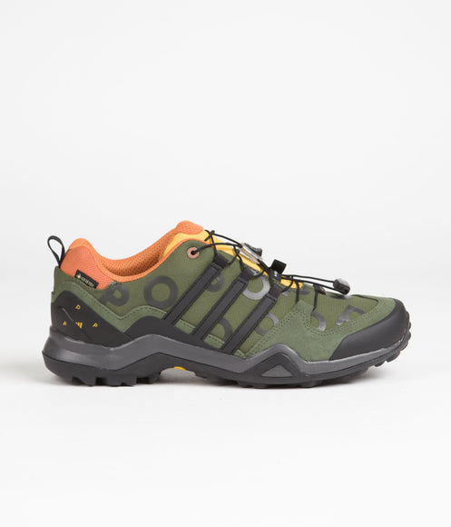 Adidas x Pop Trading Company Swift R2 GTX Shoes - Wild Pine / Core Black / Semi Solar Yellow