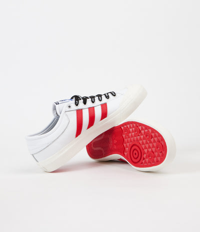 Adidas x Trap Lord Ferg Matchcourt Shoes - White / Scarlet