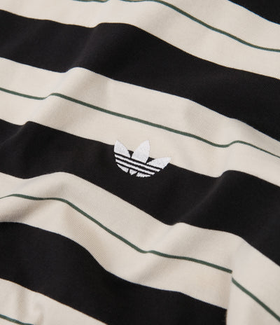Adidas Yarn Dye T-Shirt - Black / Halo Ivory / Green Oxide