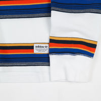 Adidas Yarn Dyed Long Sleeve T-Shirt - White / Collegiate Navy / Tactile Yellow thumbnail