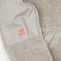 Adidas Zip Fleece - Feather Grey / Orange thumbnail