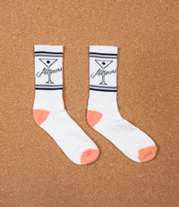Alltimers Logo Socks - White / Peach