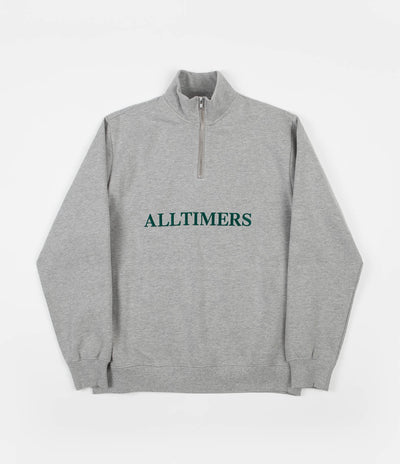 Alltimers Nextel Quarter Zip Sweatshirt - Heather Grey