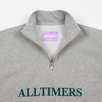 Alltimers Nextel Quarter Zip Sweatshirt - Heather Grey thumbnail