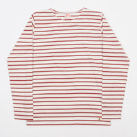 Armor Lux Breton Long Sleeve T-Shirt - Nature / Red Manganese thumbnail